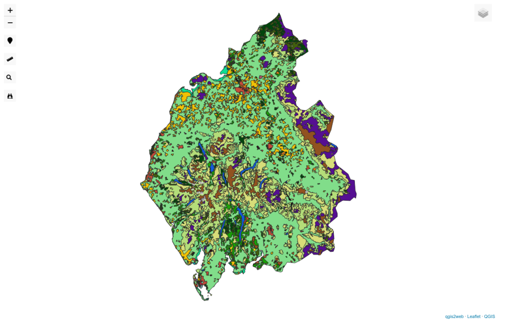 A land use map of Cumbria